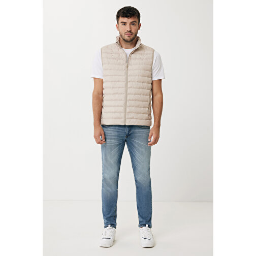 Iqoniq Meru Herren Bodywarmer Aus Recyceltem Polyester , beige, 100% recyceltes Polyester, L, 71,00cm x 0,50cm (Länge x Höhe), Bild 5