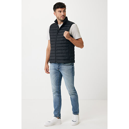 Iqoniq Meru Herren Bodywarmer Aus Recyceltem Polyester , schwarz, 100% recyceltes Polyester, XXL, 75,00cm x 0,50cm (Länge x Höhe), Bild 3