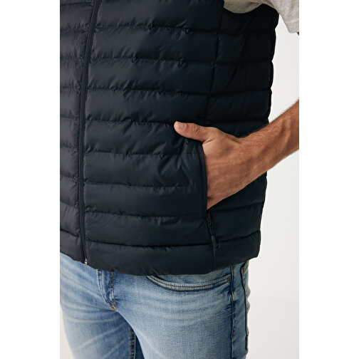 Iqoniq Meru Herren Bodywarmer Aus Recyceltem Polyester , schwarz, 100% recyceltes Polyester, XXL, 75,00cm x 0,50cm (Länge x Höhe), Bild 8