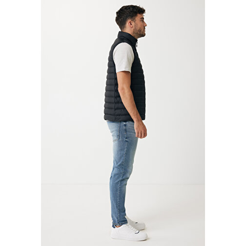 Iqoniq Meru Herren Bodywarmer Aus Recyceltem Polyester , schwarz, 100% recyceltes Polyester, XL, 73,00cm x 0,50cm (Länge x Höhe), Bild 6