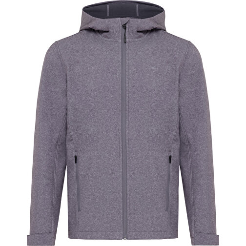 Iqoniq Makalu Herren Softshelljacke Aus Recyceltem Polyester , vulcano heather grey, 91% recyceltes Polyester, 7% recyceltes TPU, 2% Elastan, XXL, 77,00cm x 3,00cm (Länge x Höhe), Bild 1