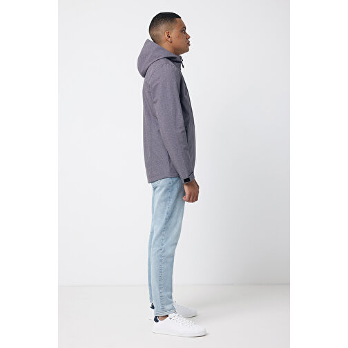 Iqoniq Makalu Herren Softshelljacke Aus Recyceltem Polyester , vulcano heather grey, 91% recyceltes Polyester, 7% recyceltes TPU, 2% Elastan, XL, 75,00cm x 3,00cm (Länge x Höhe), Bild 6