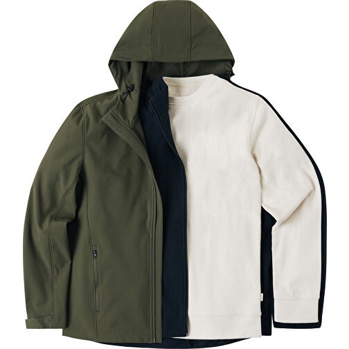 Iqoniq Makalu Herren Softshelljacke Aus Recyceltem Polyester , khaki, 91% recyceltes Polyester, 7% recyceltes TPU, 2% Elastan, XXXL, 79,00cm x 3,00cm (Länge x Höhe), Bild 9