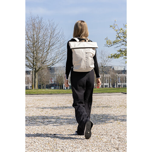 Dillon AWARE™ RPET Faltbarer Lightweight-Rucksack , off white, PET - recycelt, 30,00cm x 46,00cm (Länge x Höhe), Bild 8