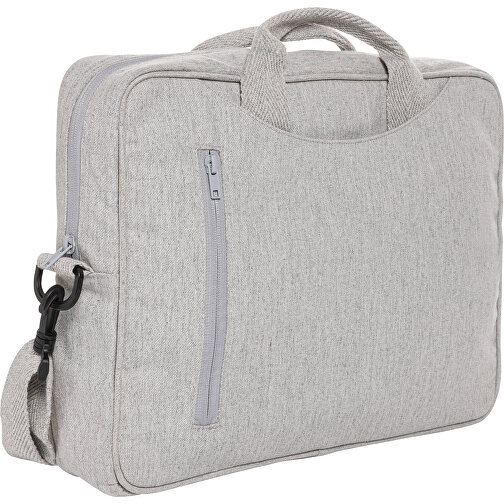 Laluka AWARE™ 15.4' Laptop-Tasche Aus Recycelter Baumwolle , grau, Baumwolle - recycelt, 39,00cm x 5,00cm (Länge x Höhe), Bild 1