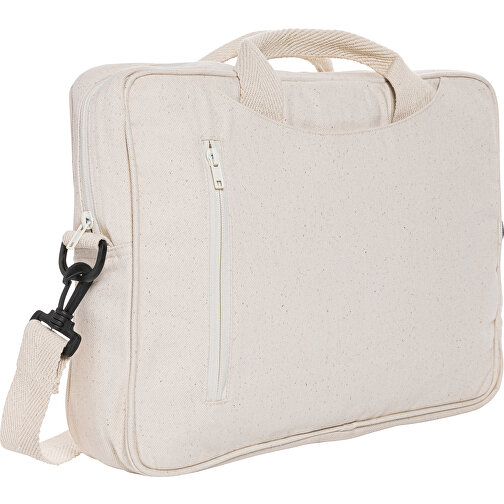 Laluka AWARE™ 15.4' Laptop-Tasche Aus Recycelter Baumwolle , off white, Baumwolle - recycelt, 39,00cm x 5,00cm (Länge x Höhe), Bild 1