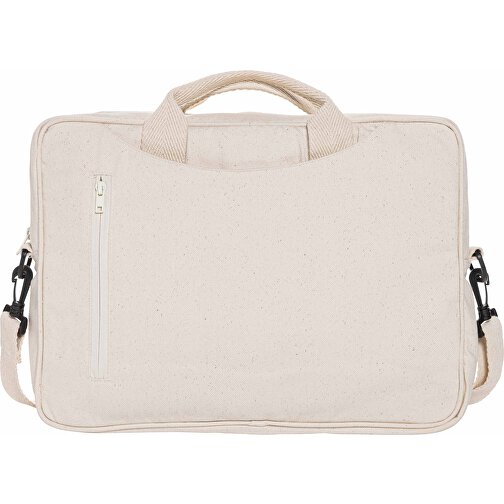 Laluka AWARE™ 15.4' Laptop-Tasche Aus Recycelter Baumwolle , off white, Baumwolle - recycelt, 39,00cm x 5,00cm (Länge x Höhe), Bild 2