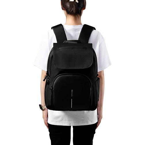 Soft Daypack , schwarz, PET - recycelt, 32,00cm x 41,50cm (Länge x Höhe), Bild 20