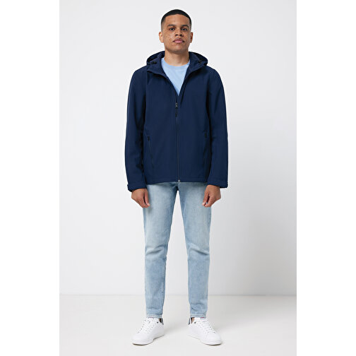 Iqoniq Makalu Herren Softshelljacke Aus Recyceltem Polyester , navy blau, 91% recyceltes Polyester, 7% recyceltes TPU, 2% Elastan, S, 69,00cm x 2,50cm (Länge x Höhe), Bild 7