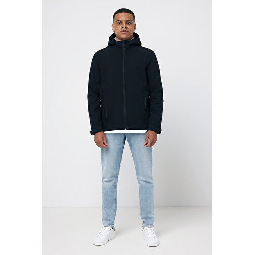 Iqoniq Makalu Herren Softshelljacke Aus Recyceltem Polyester , schwarz, 91% recyceltes Polyester, 7% recyceltes TPU, 2% Elastan, M, 71,00cm x 2,50cm (Länge x Höhe), Bild 5