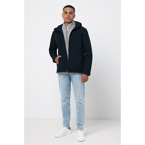 Iqoniq Makalu Herren Softshelljacke Aus Recyceltem Polyester , schwarz, 91% recyceltes Polyester, 7% recyceltes TPU, 2% Elastan, L, 73,00cm x 3,00cm (Länge x Höhe), Bild 12