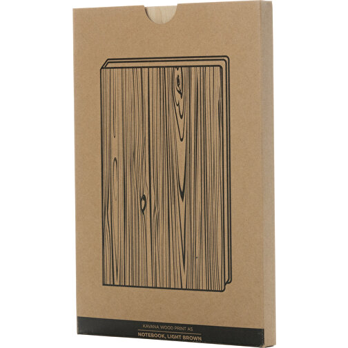 Cuaderno Kavana A5 con estampado de madera, marrón claro, Imagen 8