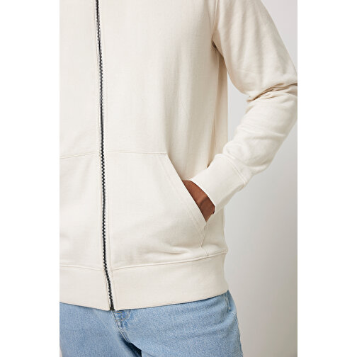 Iqoniq Abisko Zip-Kapuzenpullover Aus Recycelter Baumwolle , natural raw, 50% recycelte und 50% biologische Baumwolle, XS, 64,00cm x 1,00cm (Länge x Höhe), Bild 14