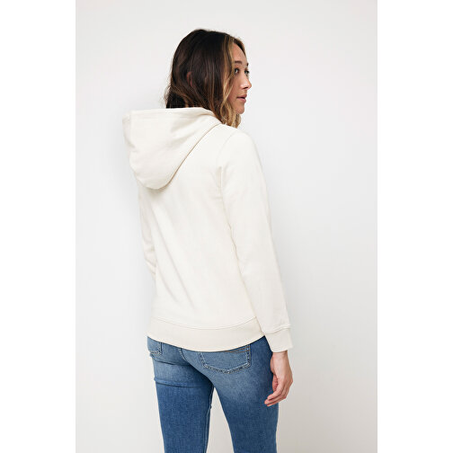 Iqoniq Abisko Zip-Kapuzenpullover Aus Recycelter Baumwolle , natural raw, 50% recycelte und 50% biologische Baumwolle, M, 72,00cm x 1,00cm (Länge x Höhe), Bild 10