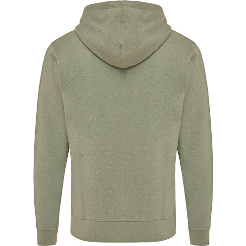 Iqoniq Abisko Zip-Kapuzenpullover Aus Recycelter Baumwolle , heather green, 50% recycelte und 50% biologische Baumwolle, M, 72,00cm x 1,00cm (Länge x Höhe), Bild 2