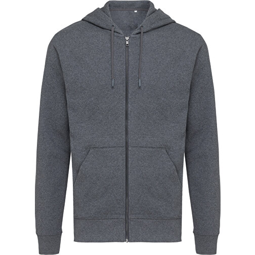 Iqoniq Abisko Zip-Kapuzenpullover Aus Recycelter Baumwolle , ungefärbtes Anthrazit, 50% recycelte und 50% biologische Baumwolle, S, 68,00cm x 1,00cm (Länge x Höhe), Bild 1