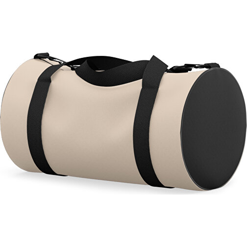 Sporttasche Modernfit , beige / schwarz, Sublimation Poliester 300g, 27,00cm x 27,00cm x 50,00cm (Länge x Höhe x Breite), Bild 1