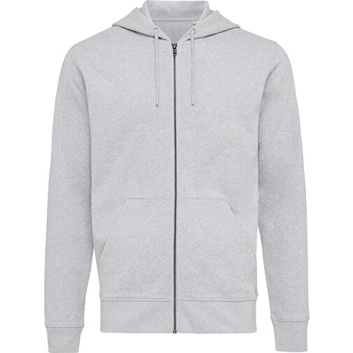 Iqoniq Abisko Zip-Kapuzenpullover Aus Recycelter Baumwolle , heather grey, 50% recycelte und 50% biologische Baumwolle, XXL, 78,00cm x 1,00cm (Länge x Höhe), Bild 1