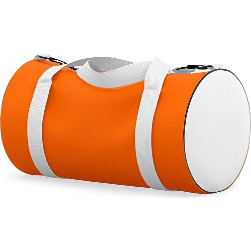 Sporttasche Modernfit , orange / weiss, Sublimation Poliester 300g, 27,00cm x 27,00cm x 50,00cm (Länge x Höhe x Breite), Bild 1