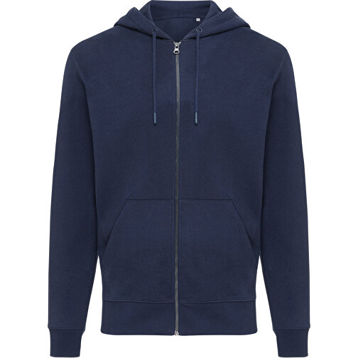 Iqoniq Abisko Zip-Kapuzenpullover Aus Recycelter Baumwolle , navy blau, 50% recycelte und 50% biologische Baumwolle, XL, 76,00cm x 1,00cm (Länge x Höhe), Bild 1