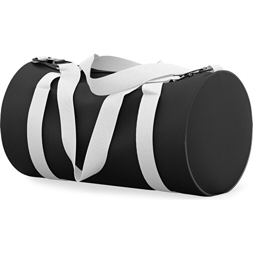 Sporttasche Modernfit , schwarz / weiß, Sublimation Poliester 300g, 27,00cm x 27,00cm x 50,00cm (Länge x Höhe x Breite), Bild 2