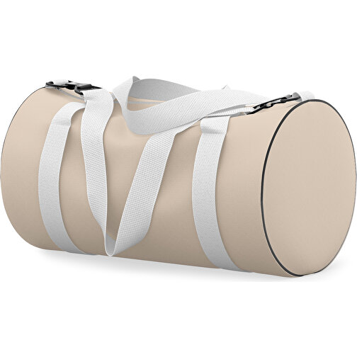 Sporttasche Modernfit , beige / weiß, Sublimation Poliester 300g, 27,00cm x 27,00cm x 50,00cm (Länge x Höhe x Breite), Bild 2