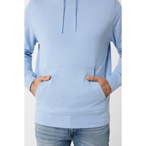 Iqoniq Rila Lightweight Hoodie Aus Recycelter Baumwolle , sky blue, 30% recycelte und 70% biologische Baumwolle, M, 72,00cm x 1,00cm (Länge x Höhe), Bild 12