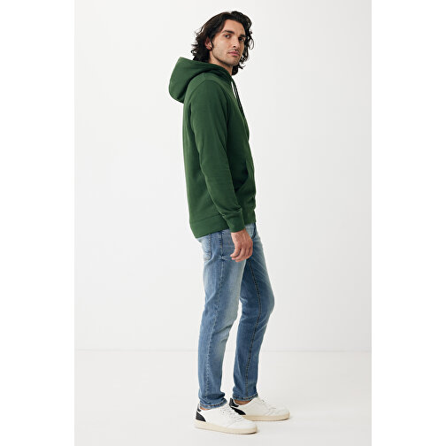 Iqoniq Rila Lightweight Hoodie Aus Recycelter Baumwolle , forest green, 30% recycelte und 70% biologische Baumwolle, XS, 64,00cm x 1,00cm (Länge x Höhe), Bild 7