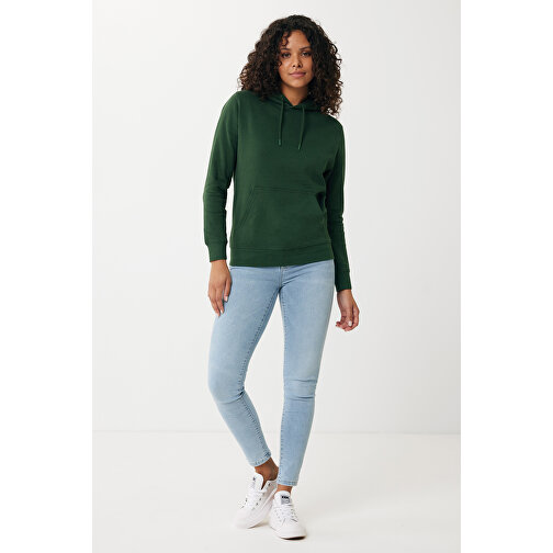 Iqoniq Rila Lightweight Hoodie Aus Recycelter Baumwolle , forest green, 30% recycelte und 70% biologische Baumwolle, M, 72,00cm x 1,00cm (Länge x Höhe), Bild 8