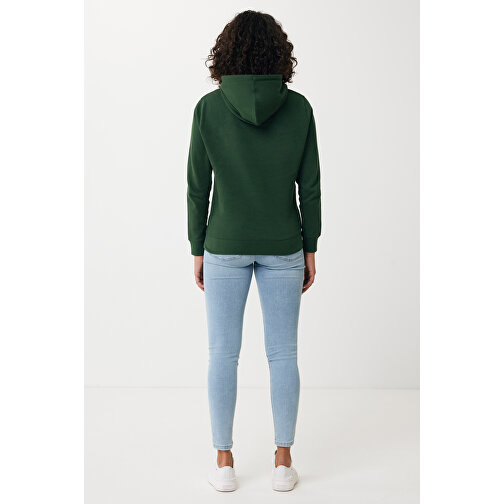 Iqoniq Rila Lightweight Hoodie Aus Recycelter Baumwolle , forest green, 30% recycelte und 70% biologische Baumwolle, M, 72,00cm x 1,00cm (Länge x Höhe), Bild 9