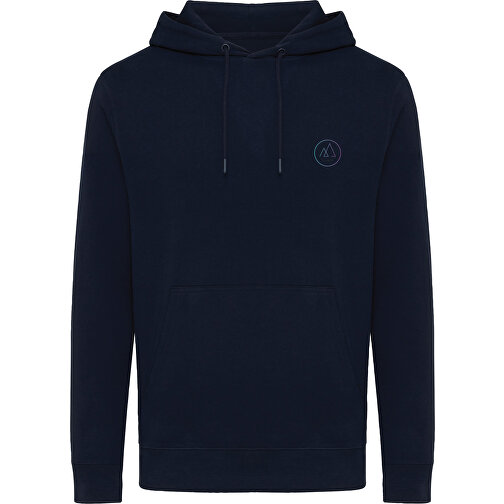 Iqoniq Rila Lightweight Hoodie Aus Recycelter Baumwolle , navy blau, 30% recycelte und 70% biologische Baumwolle, XXL, 78,00cm x 1,00cm (Länge x Höhe), Bild 4