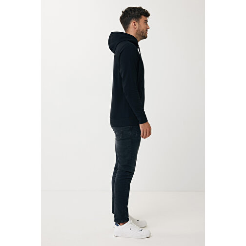 Iqoniq Rila Lightweight Hoodie Aus Recycelter Baumwolle , schwarz, 30% recycelte und 70% biologische Baumwolle, S, 68,00cm x 1,00cm (Länge x Höhe), Bild 7