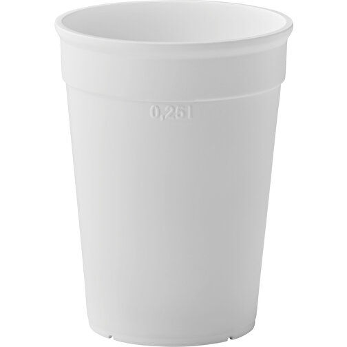 Awaycup , weiss, Recyceltes PP, 10,00cm x 8,50cm (Höhe x Breite), Bild 1