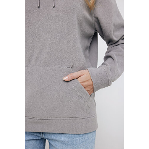 Iqoniq Trivor Mikrofleece-Kapuzenjacke Aus Recyc. Polyester , storm grey, 100% recyceltes Polyester, L, 74,00cm x 2,50cm (Länge x Höhe), Bild 13