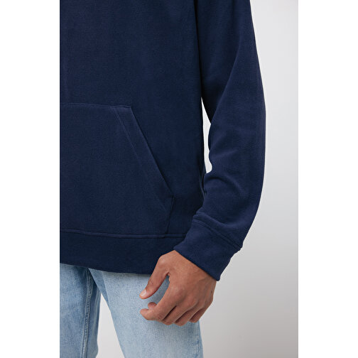 Iqoniq Trivor Mikrofleece-Kapuzenjacke Aus Recyc. Polyester , navy blau, 100% recyceltes Polyester, S, 68,00cm x 2,50cm (Länge x Höhe), Bild 13