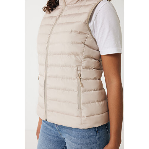 Iqoniq Meru Damen Bodywarmer Aus Recyceltem Polyester , beige, 100% recyceltes Polyester, XXS, 52,00cm x 0,50cm (Länge x Höhe), Bild 7