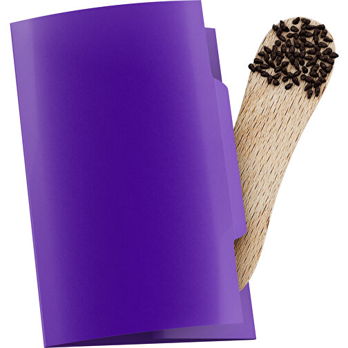 Pflanz-Stick Mit Samen - Vergissmeinnicht , violet, Holz, Papier, Wachs, Saatgut, 5,50cm x 8,00cm (Länge x Breite), Bild 1