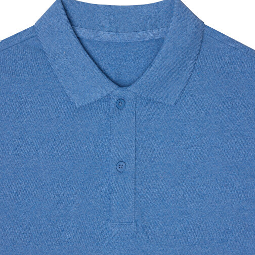 Iqoniq Yosemite Piqué-Poloshirt Aus Recycelter Baumwolle, Heather Blue , heather blue, 50% recycelte und 50% biologische Baumwolle, XXXL, , Bild 4