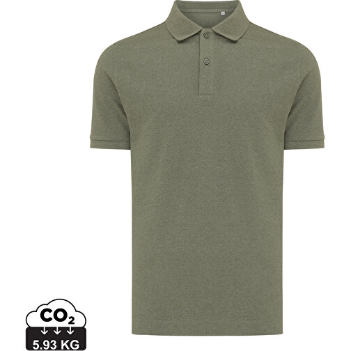 Iqoniq Yosemite Piqué-Poloshirt Aus Recycelter Baumwolle, Heather Green , heather green, 50% recycelte und 50% biologische Baumwolle, XXXL, , Bild 1