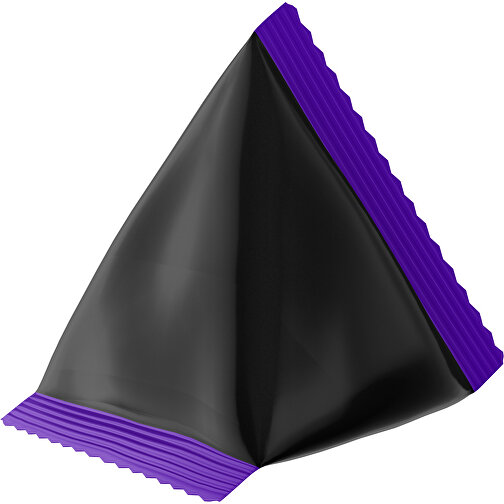 Fruchtgummi Tetraeder Trolli , Trolli, schwarz / violet, Folie, 7,00cm x 6,50cm (Höhe x Breite), Bild 1