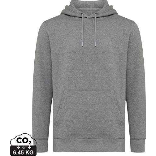 Iqoniq Rila Lightweight Hoodie Aus Recycelter Baumwolle, Ungefärbte Helles Anthrazit , ungefärbte helles Anthrazit, 30% recycelte und 70% biologische Baumwolle, XL, , Bild 1