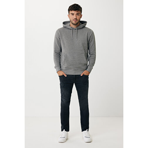 Iqoniq Rila Lightweight Hoodie Aus Recycelter Baumwolle, Ungefärbte Helles Anthrazit , ungefärbte helles Anthrazit, 30% recycelte und 70% biologische Baumwolle, M, , Bild 5