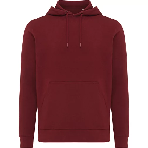 Iqoniq Rila Lightweight Hoodie en coton recyclé, bordeaux, Image 2