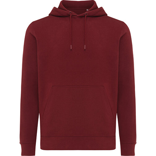 Iqoniq Rila Lightweight Hoodie Aus Recycelter Baumwolle, Burgunderrot , burgunderrot, 30% recycelte und 70% biologische Baumwolle, L, , Bild 2