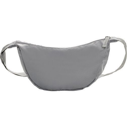 Crescent AWARE™ RPET Half-Moon Sling Tasche, Silbergrau , silbergrau, PET - recycelt, 33,00cm x 15,00cm x 8,50cm (Länge x Höhe x Breite), Bild 2