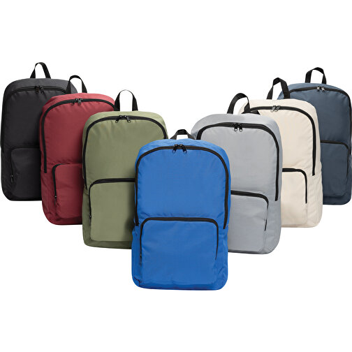 Dillon AWARE™ RPET Faltbarer Klassischer Rucksack, Königsblau , königsblau, PET - recycelt, 32,50cm x 44,00cm x 11,00cm (Länge x Höhe x Breite), Bild 9