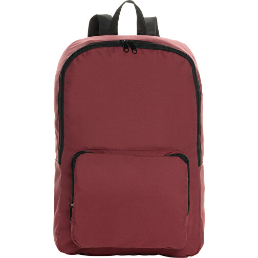 Dillon AWARE™ RPET Faltbarer Klassischer Rucksack, Rot , rot, PET - recycelt, 32,50cm x 44,00cm x 11,00cm (Länge x Höhe x Breite), Bild 2