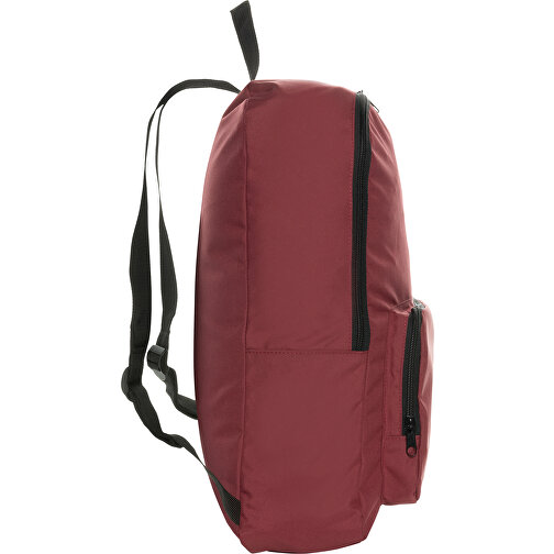 Dillon AWARE™ RPET Faltbarer Klassischer Rucksack, Rot , rot, PET - recycelt, 32,50cm x 44,00cm x 11,00cm (Länge x Höhe x Breite), Bild 3