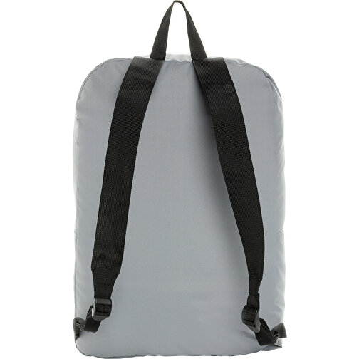 Dillon AWARE™ RPET Faltbarer Klassischer Rucksack, Grau , grau, PET - recycelt, 32,50cm x 44,00cm x 11,00cm (Länge x Höhe x Breite), Bild 4