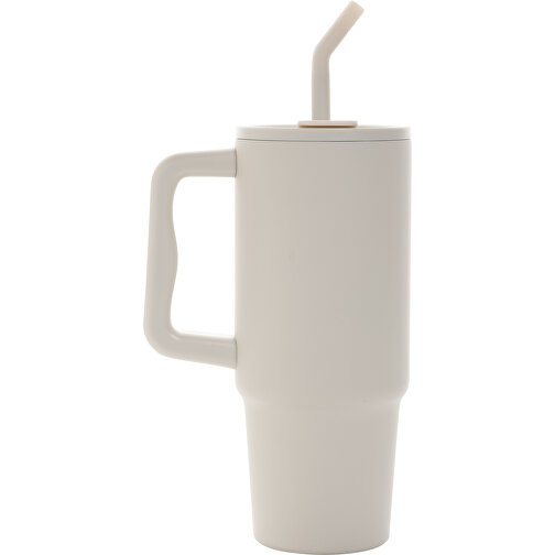 Embrace Deluxe-mugg tillverkad av RCS-återvunnet rostfritt stål 900 ml, beige, Bild 4